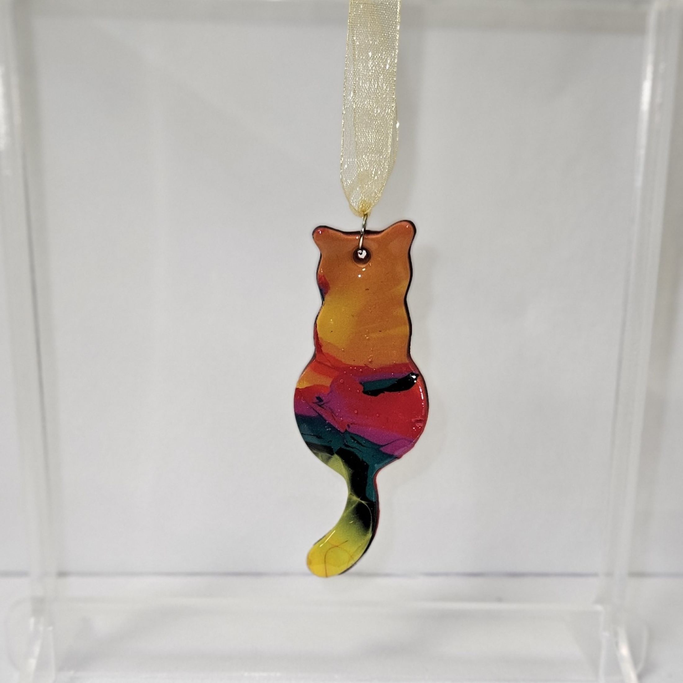 Boule de noël Chat multicolore