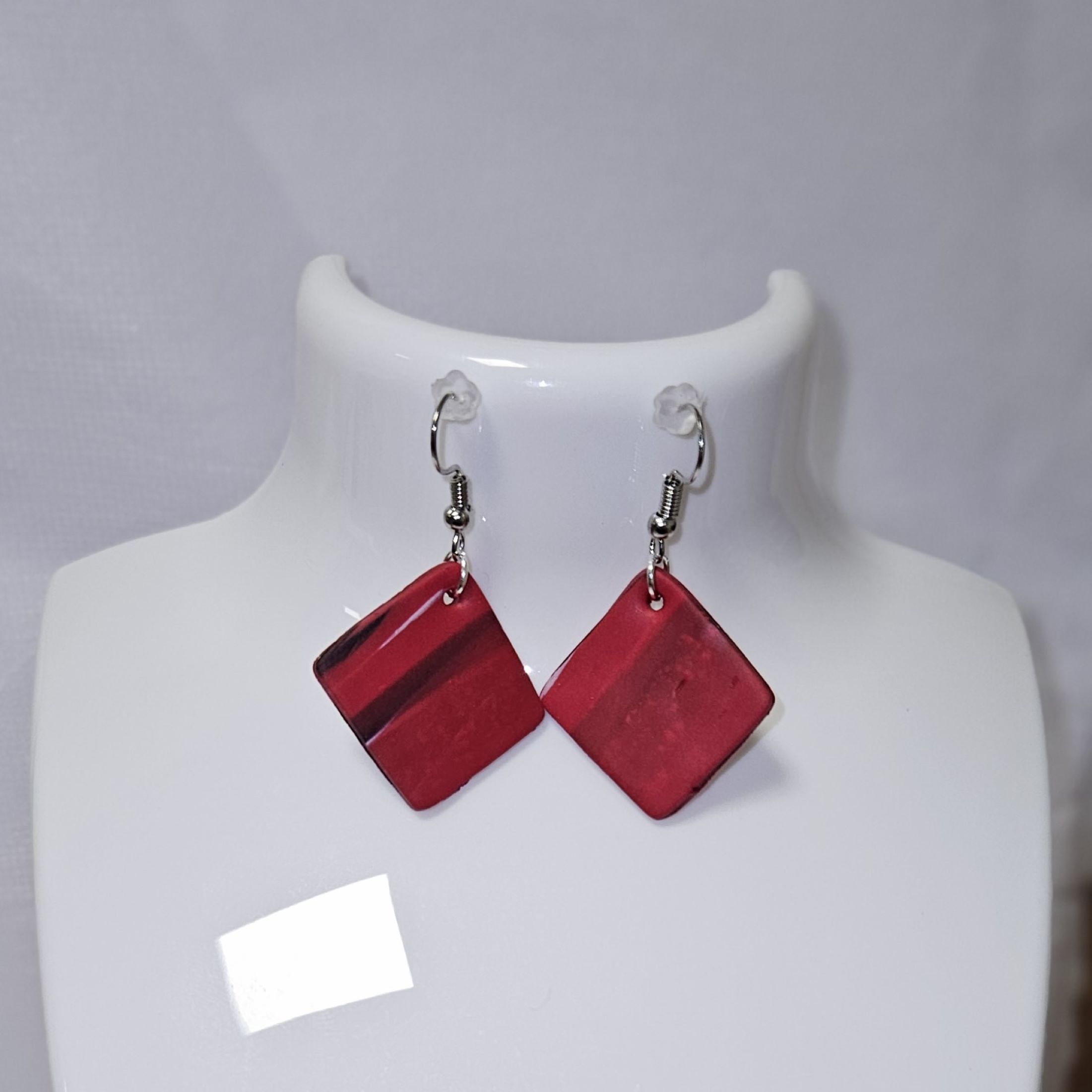 Boucles d'oreilles Red Square