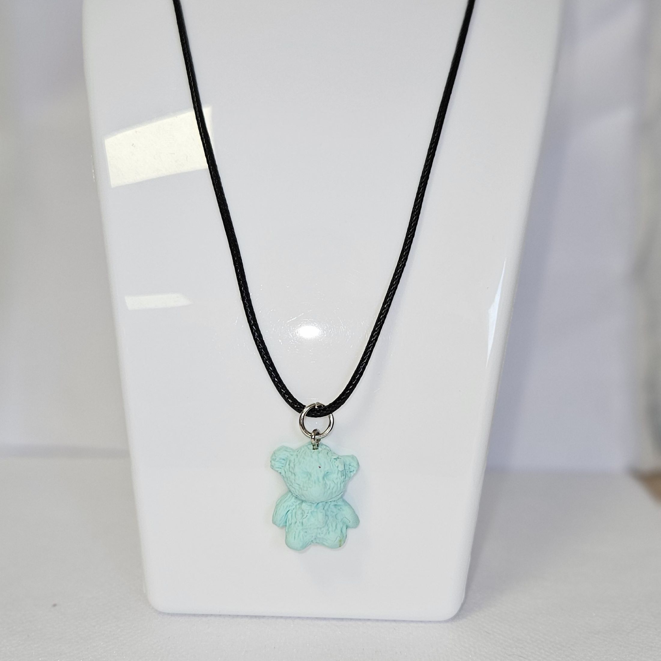 Collier nounours bleu