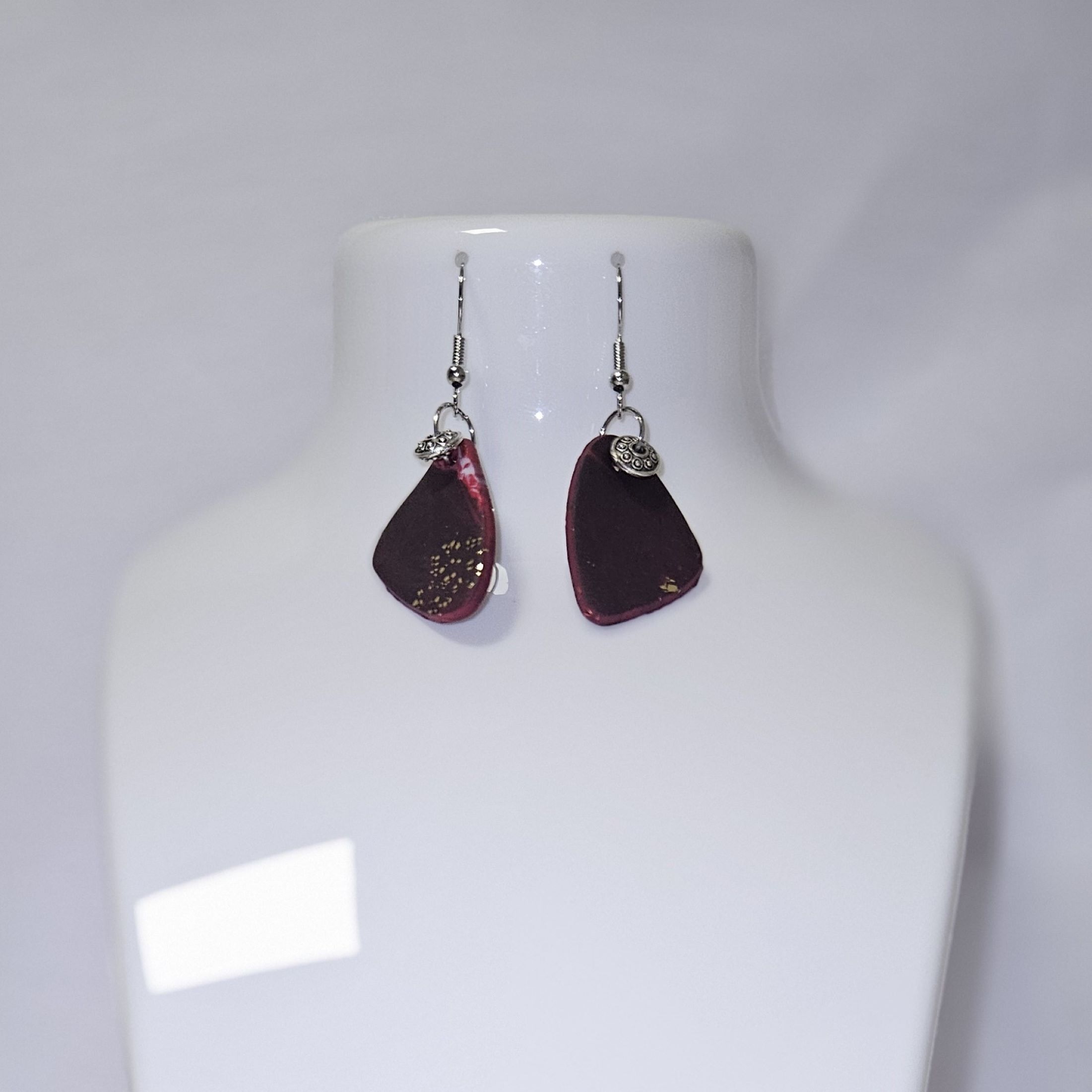 Boucles d'oreilles purple and gold